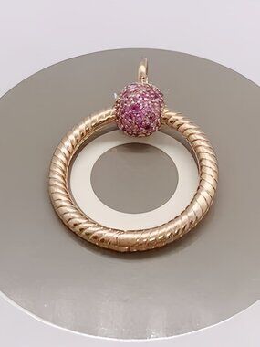 Pandora Moments Small Pavé O Pendant Rose Gold-Plated